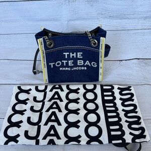 Marc Jacobs Denim Crossbody Tote Bag